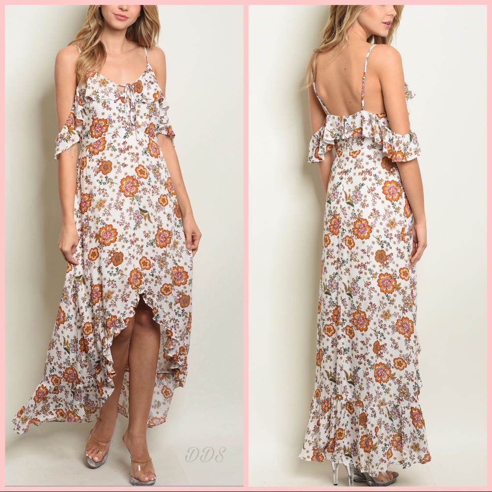 5 ⭐️ Marigold Floral  Maxi Dress - Picture 4 of 7